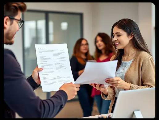 Candidate in an interview