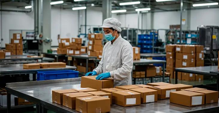 Manufacturing & supply chain professionals collaborating