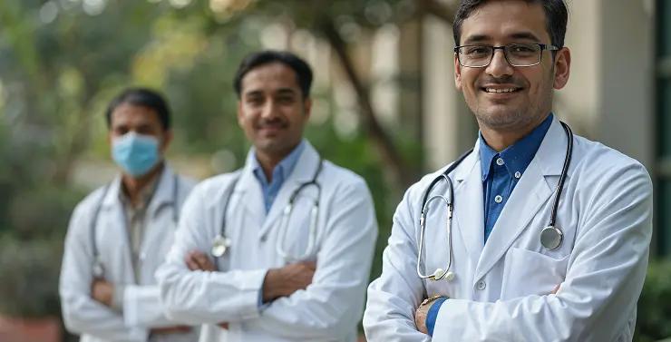 Healthcare professionals collaborating